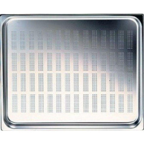 Perforated stainless steel containers