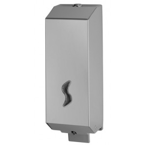 Liquid soap dispenser with "pull" system  in SATIN-FINISH AISI 304 STAINLESS STEEL MDL  Model BRINOX 105037
