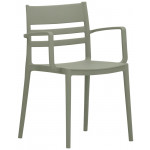 Stackable outdoor armchair TESR Polypropylene frame with fiberglass Model 1824-320A Various colors