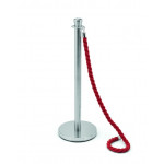 Crowd control post Silver brushed stainless steel STK Rope not included Model COLONNA SILVER