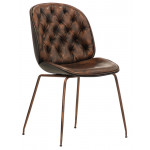 Indoor chair TESR Powder coated metal frame, antique synthetic leather covering Model 1748-XH9