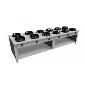 Wok range CI N.12 burners Burners power to choose Model RisCu084