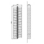Neutral classic wine bottles display Double vertical design Bottles capacity 76 Transparent Model Plex200DOUBLE