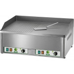 Electric frytop Model FRY2LR double smooth and striped steel plate