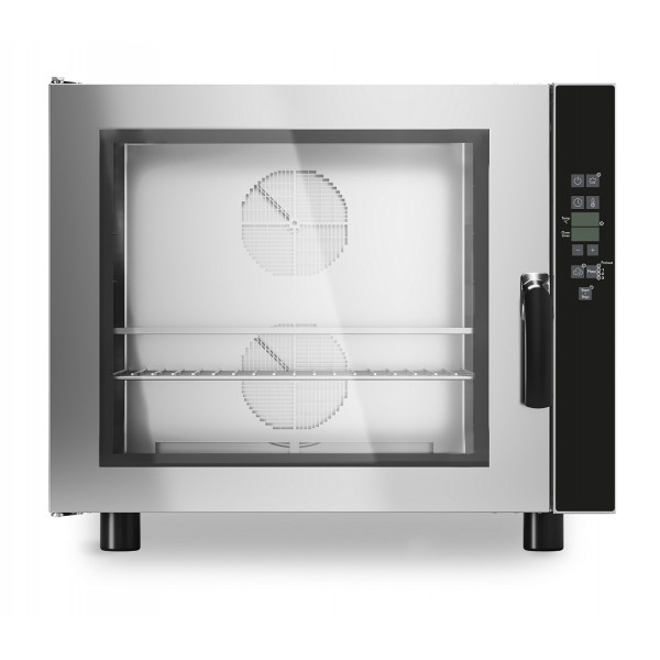 Electric convection oven with humidifier MDLR for pastry Capacity n.6 x 60x40 Hinged door Model BEU664P