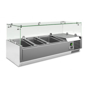Refrigerated pizza display case stainless steel AISI 201 Model VRX1000380FG