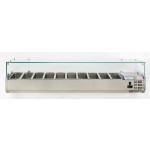 Refrigerated display case stainless steel AISI 201 ForCold Model VRX2000-330-FC 10 x GN1/4
