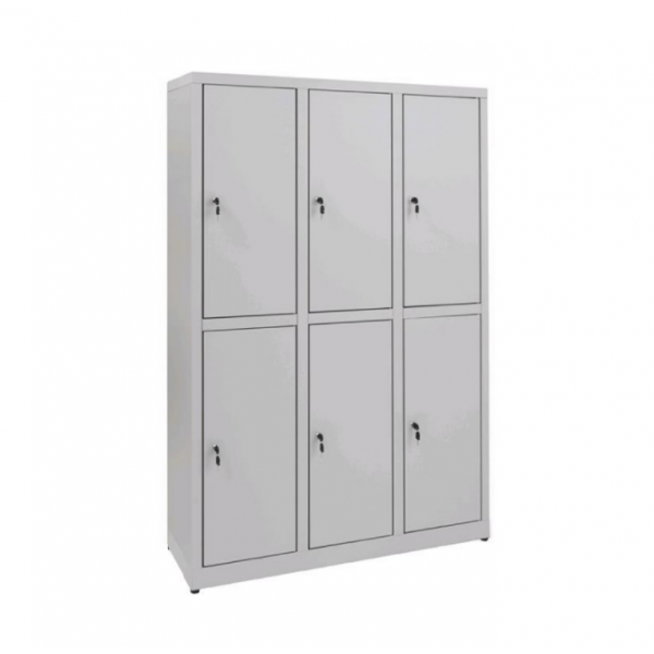 Changing room locker made of sheet plastic zinc IXP N.6 COMPARTMENTS N.6 overlapped hinged doors Model 6940750
