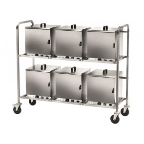 Trolley for thermal boxes with electrical connection Model CPC600