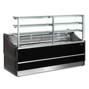 Refrigerated Food counter ideal fresh pastry, salami, dairy products and cold food Zoin Model Orleans OC200PSSG Fixed tempered glass Refrigeration Static with cell with built-in group