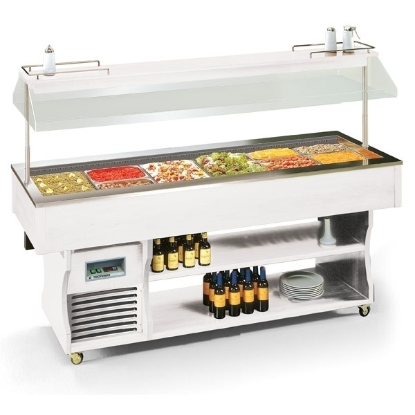 Refrigerated buffet island display Model Isola6MVT Refrigeration with double ventilation Automatic defrosting Power W 810