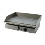 Electric fry top Model GHN55R Chromed striped plate Cooking plate cm 55x35