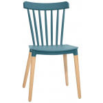 Indoor chair TESR Wood legs Polypropylene shell Model 1322-Z87