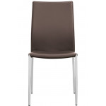 Stackable indoor chair TESR Powder coated metal frame Synthetic leather covering Model 825-RF49P