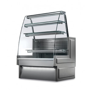 Refrigerated pastry counter Model RIVO100VC Curved glass