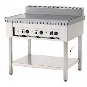 Electric piadina cooker PL Model CPE6 On trestle,  stainless steel flat On stainless steel legs, Capacity 6 piadina , Stainless steel flat