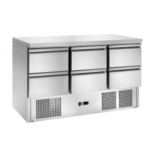 Refrigerated saladette with six drawers Model AK9436D