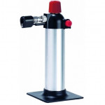 Small gas burner for flambé with base Adjustable flame temperature up to 1300 C Measures cm. 3,3x15,8h Weight g 300 Model BRU1