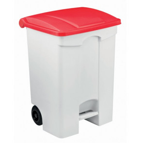 Mobile pedal bin in POLYPROPYLENE CONTITOP MOBILE KIT 3 PIECES 90 L MDL Colour RED Model 115097