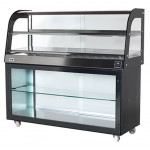 Hot buffet display SDF Open compartment Curved glass Model BAVCC