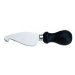 Hooked cheese knife Tempered AISI 420 stainless steel blade with conical sharpening, satin finish.  Handle in rubberized non-toxic material, anti-slip and dishwasher safe.Blade. Cm 10 Model CL1223