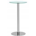 Indoor table TESR Chromed stainless steel base, 13 mm tempered glass Model 1840-BT2G