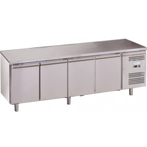 Refrigerated counter four doors Stainless steel AISI 201 ForCold ventilated Model G-SNACK4100TN-FC