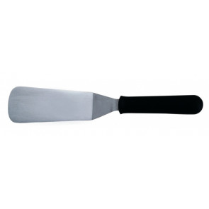 Sweet spatula Tempered AISI 420 stainless steel blade with conical sharpening, satin finish. Handle in rubberized non-toxic material, anti-slip and dishwasher safe. Blade length cm 16 Model CL1246