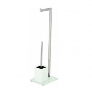 Multi-purpose stand Chromed with white base STK Sold in batches of 4 pieces Model SP1407430/B