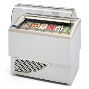 Vetrina Refrigerata per Gelato Modello CARISMA 6+6 Capacità 6+6 Vaschette