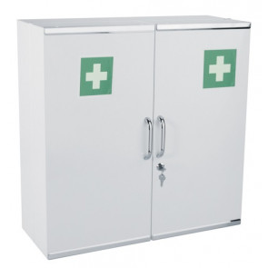Pharmacy cabinet 2 doors MDL coated steel with epoxy powder Model METAL PHARMA DUE 107002
