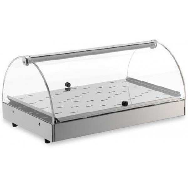 Heated countertop display TP Model VB51R Sides and doors in plexiglass Power 500 W