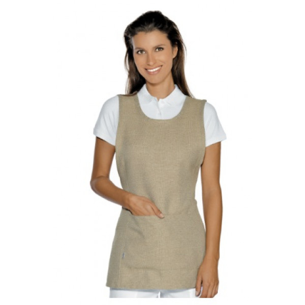 Lady Papeete apron 100% Polyester Natural Model 013216
