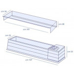 Refrigerated ingredients display case TCN Containers capacity GN various sizes Power kW 0,13 Model MACRO