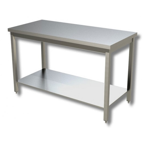 Stainless steel table with shelf Without upstand Model G156