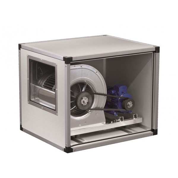 Encased two-speed centrifugal fan in stainless steel Model ECTD 9/9 A2 Capacity 2000/1317 m³/h