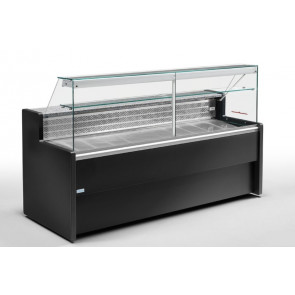 Refrigerated food counter ideal for deli cheese and gastronomy Zoin Model Tibet TB150PSSG Straight glass Static refrigeration with storage Built-in group