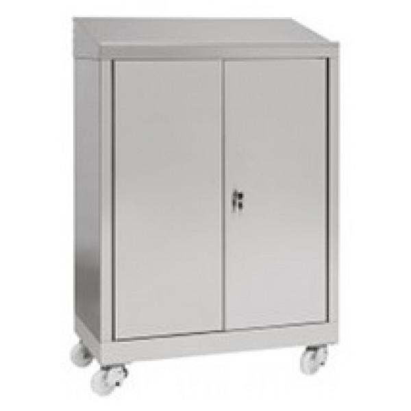 Cabinet made of stainless steel IXP with Wheels n. 2 hinged doors Model 69904430
