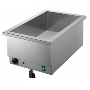 Built-in drop in with heated plate TP Model DR­BM02 Bain-marie heated tank for 2 GN 1/1 H=150 Temperature regulation