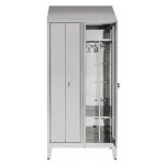 Changing room locker made of stainless steel 304 IXP N.2 COMPARTMENTS N.2+2 hinged doors Model 69408