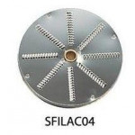 Fraying disc DT04 - Thickness 4mm - Suitable for celery, carrots, vegetable for pinzimonio, cheese for pizza, nuts, chocolate, etc Suitable for julienne cut for Vegetable cutter Model TITANIUM