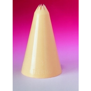Polypropylene nozzles for decoration, star hole , large h 6 cm Model 508-0