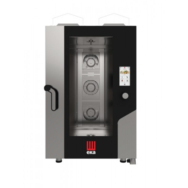 Gas combi convection oven with steam TOUCH SCR Model MKF1111GTS Capacity: N° 11 trays GN1/1 Electric power Kw 0,60 Thermal capacity Kw 18