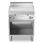 Gas fry top Chromed smooth plate MDLR Open cabinet Model F7070FTGCLA