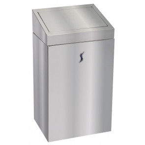 Push opening waste bin  MDL polished stainless steel 304 Model BRINOX  110520