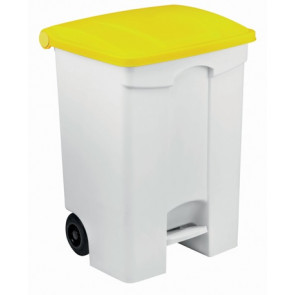 Mobile pedal bin in POLYPROPYLENE CONTITOP MOBILE 70 L MDL Colour YELLOW Model 115576