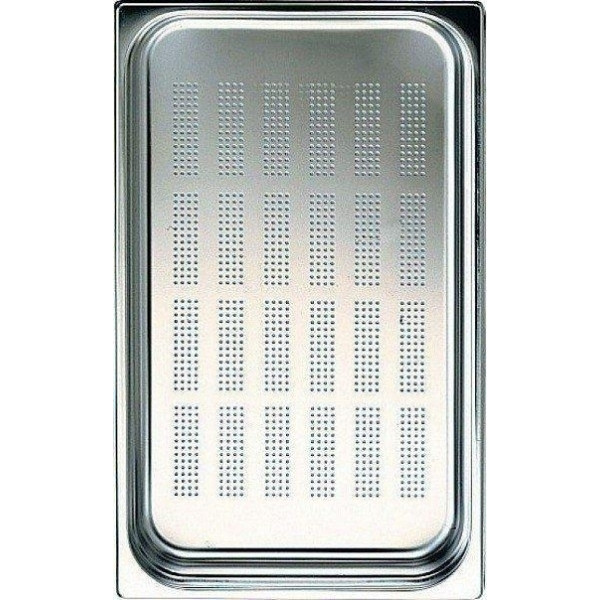 Perforated stainless steel gastronorm container 18/10 AISI 304 GN 1/3 with perforated bottom Model BF1310000