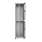 Changing room locker made of sheet plastic zinc IXP N 2 COMPARTMENTS N.2 overlapped hinged doors Model 6940850
