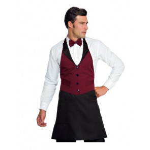 Unisex VICTOR apron 100% Polyester Black and bordeaux Model 037203