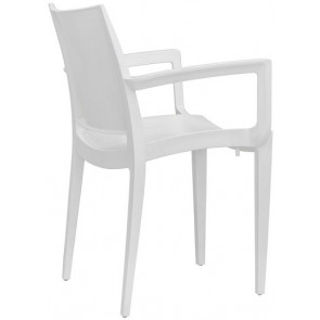 Stackable outdoor armchair TESR Polypropylene frame White Model 1156-WAM WHITE